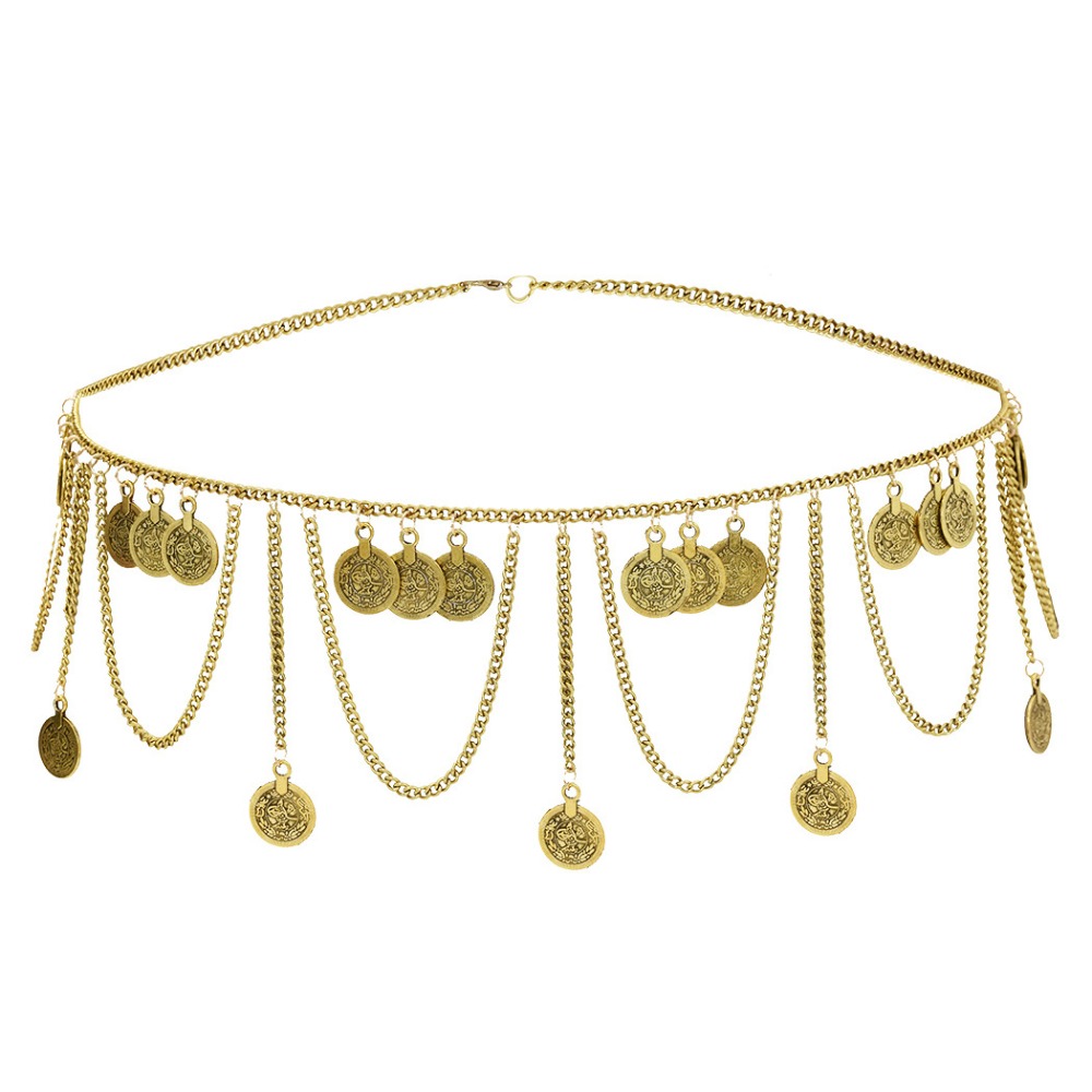 Ethnic Fashion Co In - Vintage Coin Pendant Metal Body Chain